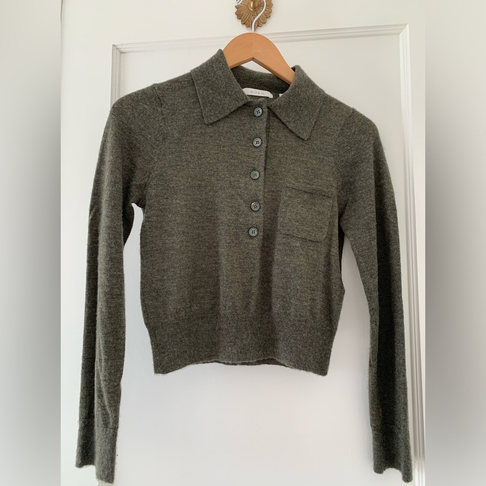 Beautiful Doen XS hemlock green cashmere sweater